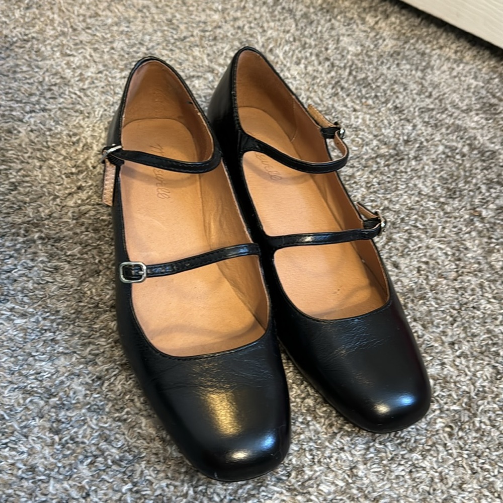 Madewell Nettie Mary Jane heels size 9.5 in black - Picture 2 of 7